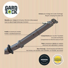 Load image into Gallery viewer, GARD&ROCK - Telescoping Shade Sail Post specs